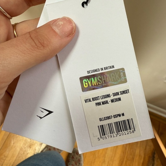 Gymshark Women’s Vital Boost Leggings in Dark Sunset Pink Marl Size Medium NWT - Picture 4 of 8